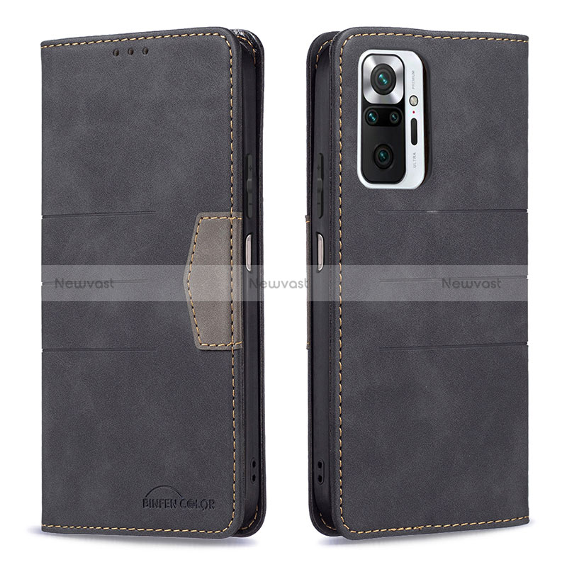 Leather Case Stands Flip Cover Holder B01F for Xiaomi Redmi Note 10 Pro Max