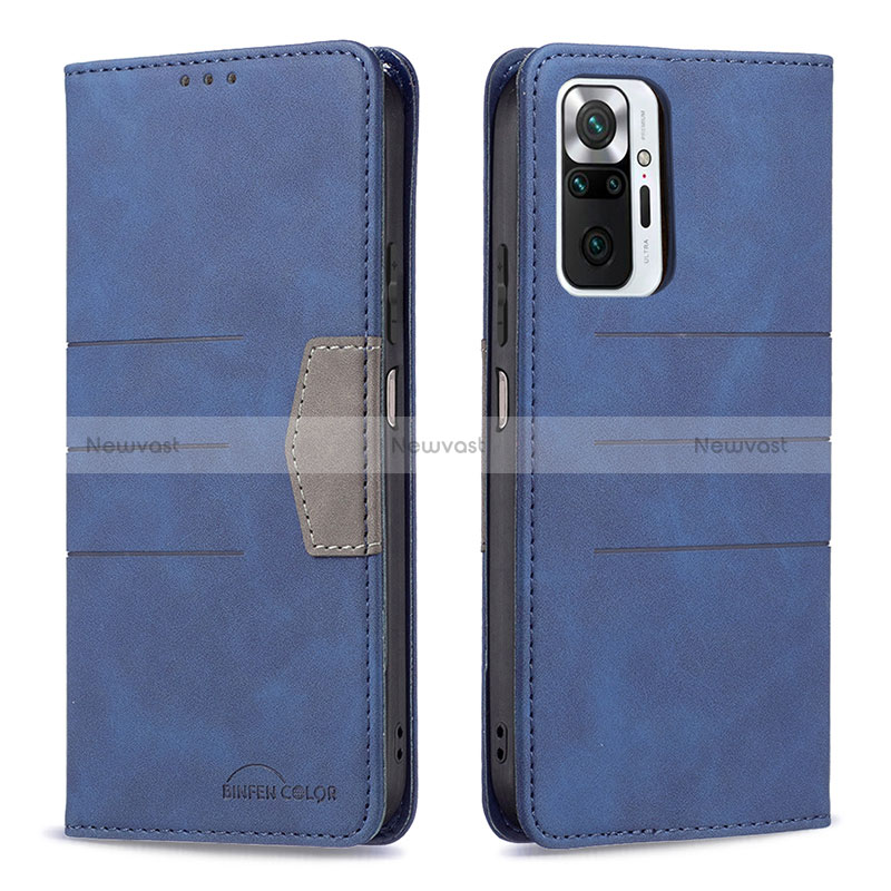 Leather Case Stands Flip Cover Holder B01F for Xiaomi Redmi Note 10 Pro Max