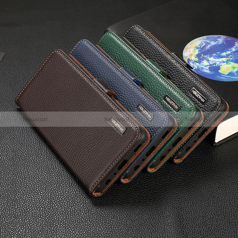 Leather Case Stands Flip Cover Holder B01H for Huawei Honor 50 Pro 5G