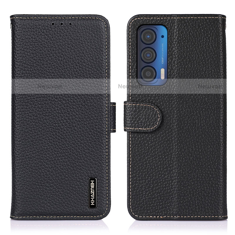 Leather Case Stands Flip Cover Holder B01H for Motorola Moto Edge (2021) 5G