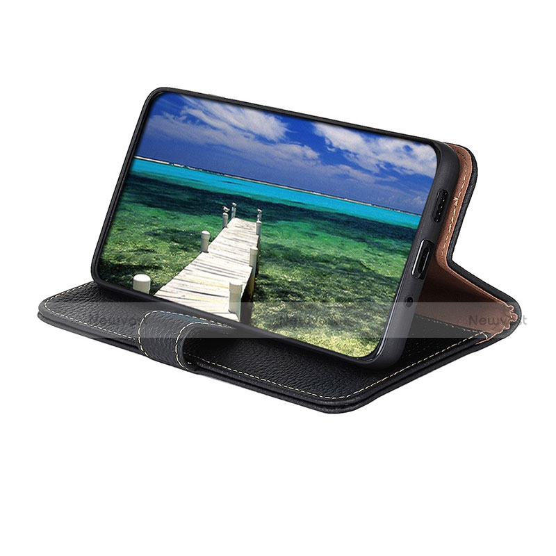 Leather Case Stands Flip Cover Holder B01H for Motorola Moto G40 Fusion