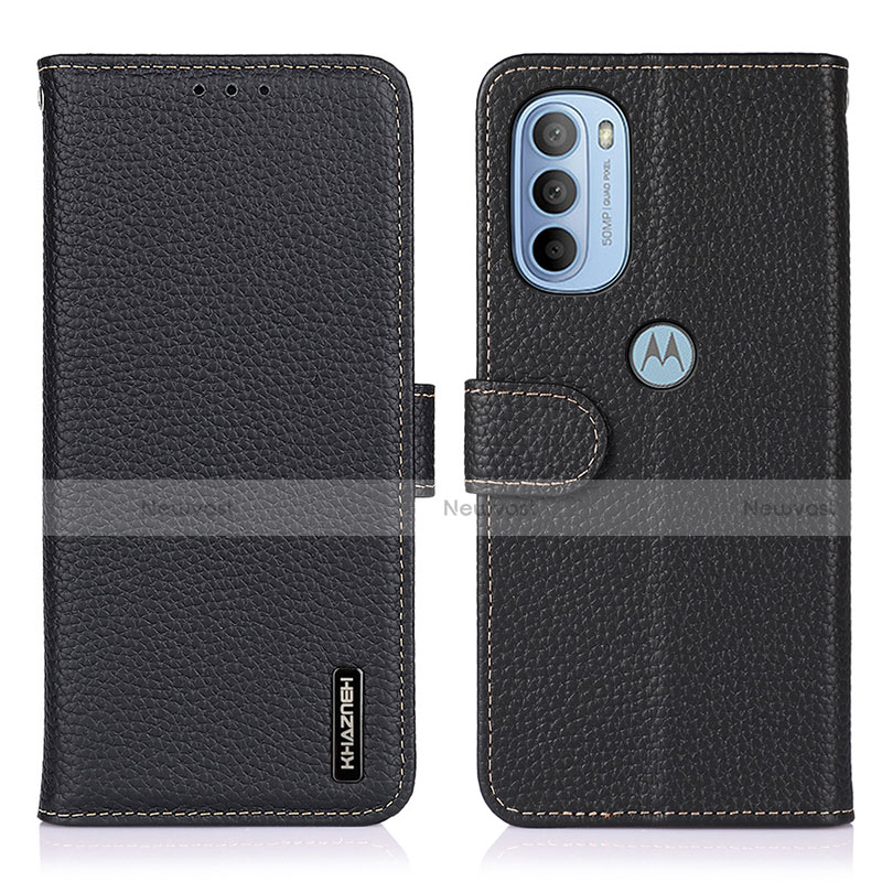 Leather Case Stands Flip Cover Holder B01H for Motorola Moto G41