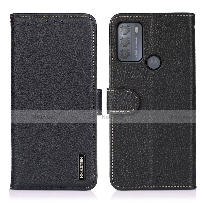 Leather Case Stands Flip Cover Holder B01H for Motorola Moto G50