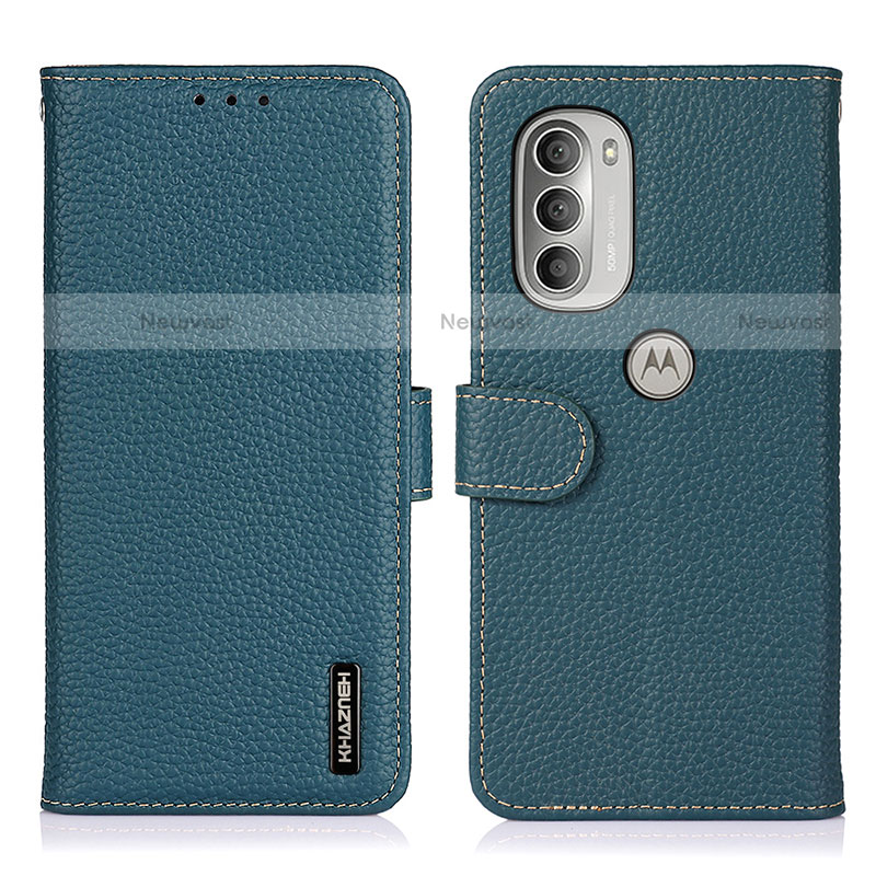 Leather Case Stands Flip Cover Holder B01H for Motorola Moto G51 5G