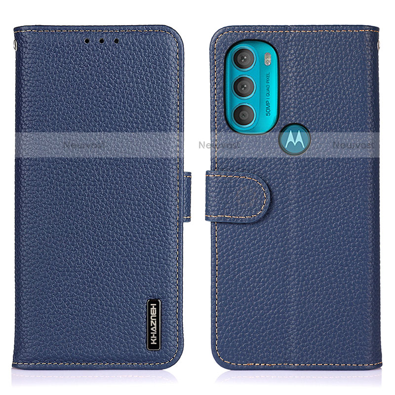 Leather Case Stands Flip Cover Holder B01H for Motorola Moto G71 5G