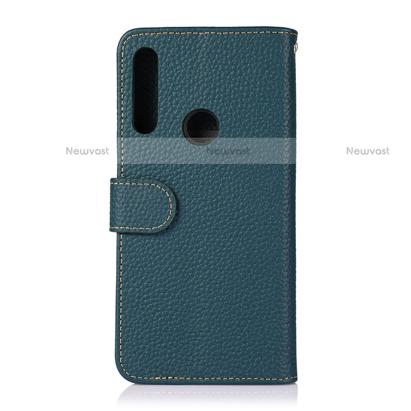 Leather Case Stands Flip Cover Holder B01H for Motorola Moto One Fusion Plus