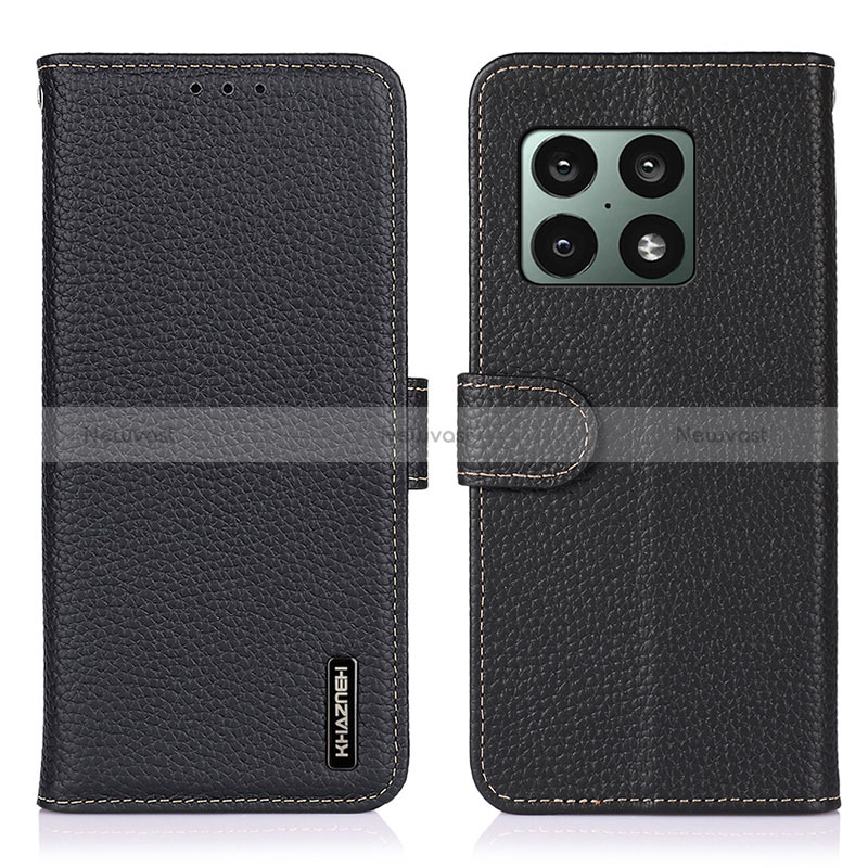Leather Case Stands Flip Cover Holder B01H for OnePlus 10 Pro 5G