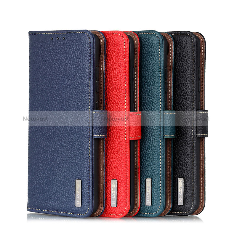 Leather Case Stands Flip Cover Holder B01H for OnePlus 10 Pro 5G