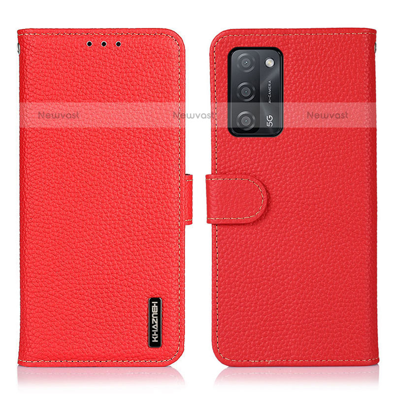 Leather Case Stands Flip Cover Holder B01H for Oppo A55 5G