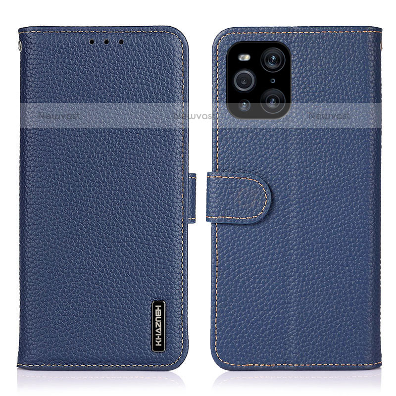 Leather Case Stands Flip Cover Holder B01H for Oppo Find X3 Pro 5G