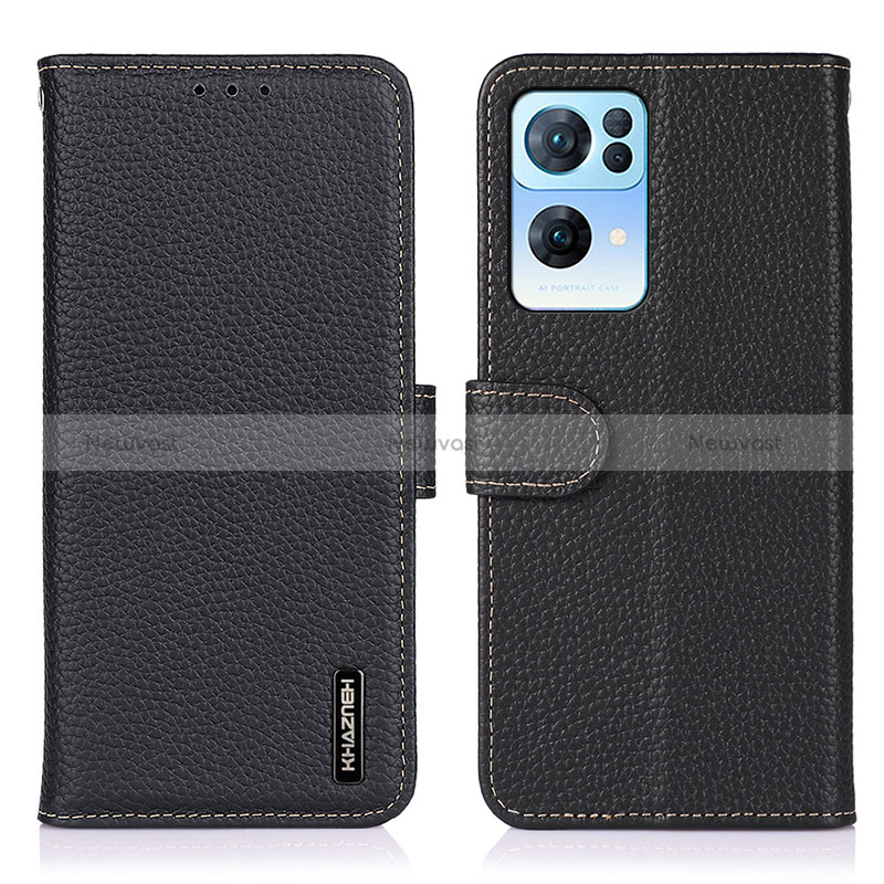 Leather Case Stands Flip Cover Holder B01H for Oppo Reno7 Pro 5G