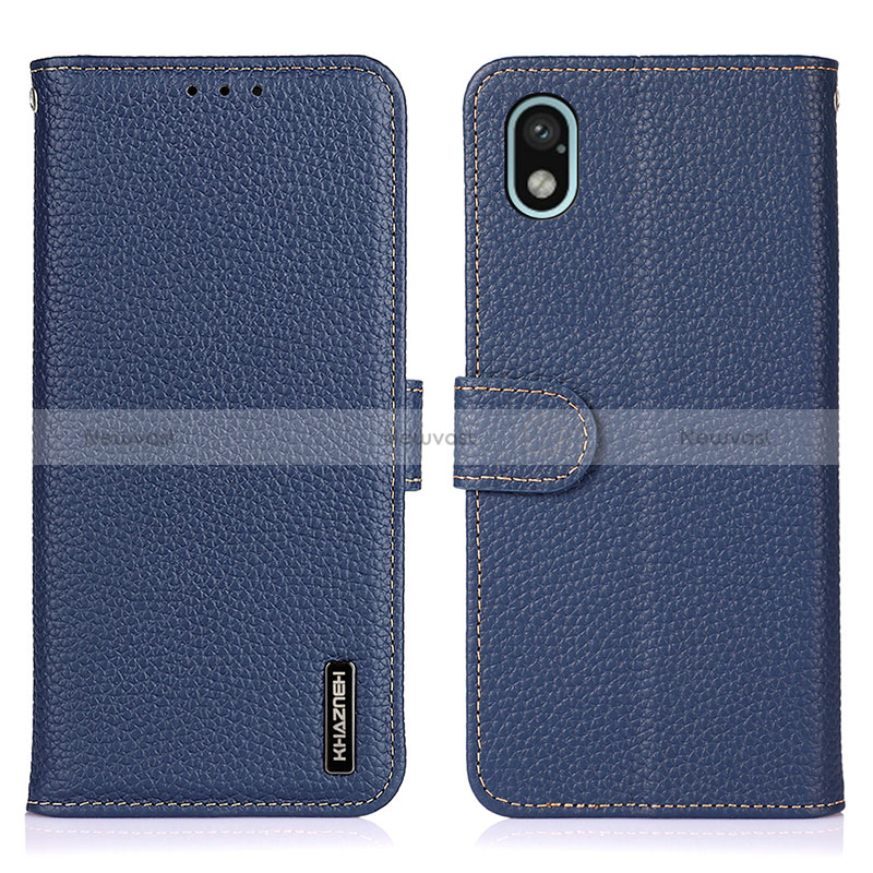 Leather Case Stands Flip Cover Holder B01H for Sony Xperia Ace III Blue