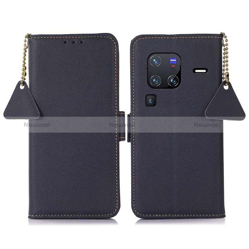 Leather Case Stands Flip Cover Holder B01H for Vivo X80 Pro 5G