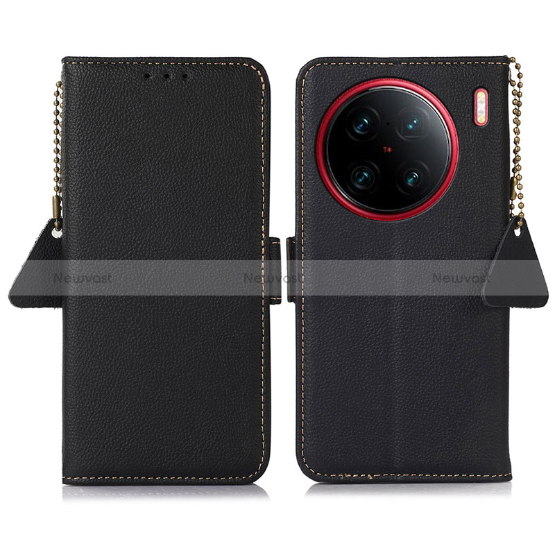 Leather Case Stands Flip Cover Holder B01H for Vivo X90 Pro 5G