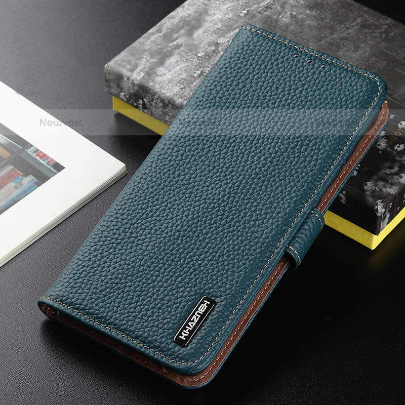 Leather Case Stands Flip Cover Holder B01H for Xiaomi Mi 12S Ultra 5G Green