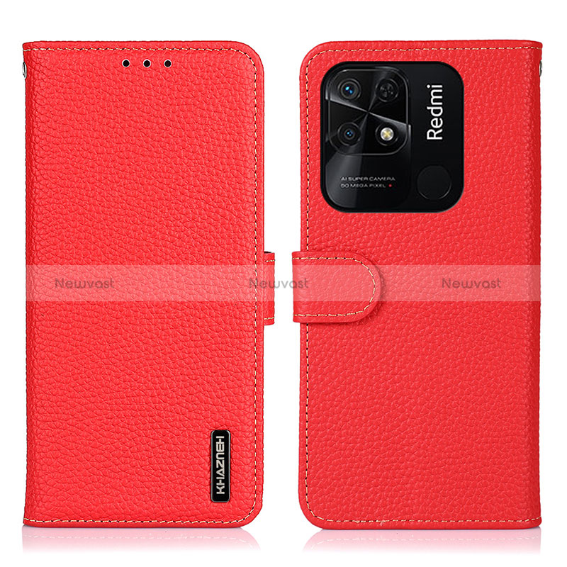 Leather Case Stands Flip Cover Holder B01H for Xiaomi Redmi 10 Power