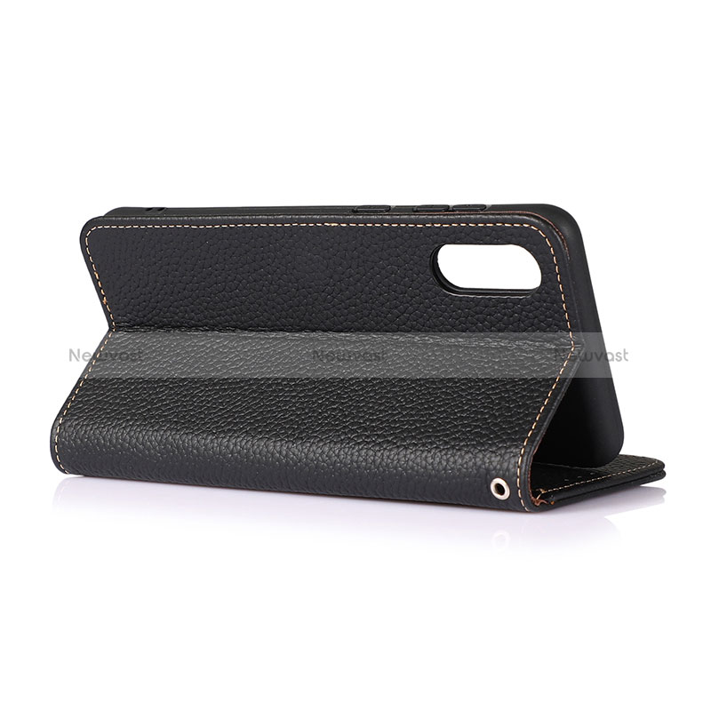 Leather Case Stands Flip Cover Holder B01H for Xiaomi Redmi 9AT