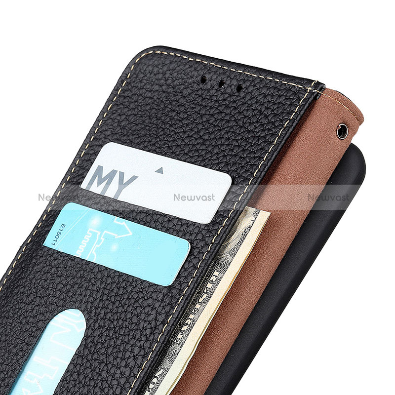 Leather Case Stands Flip Cover Holder B01H for Xiaomi Redmi Note 10 5G