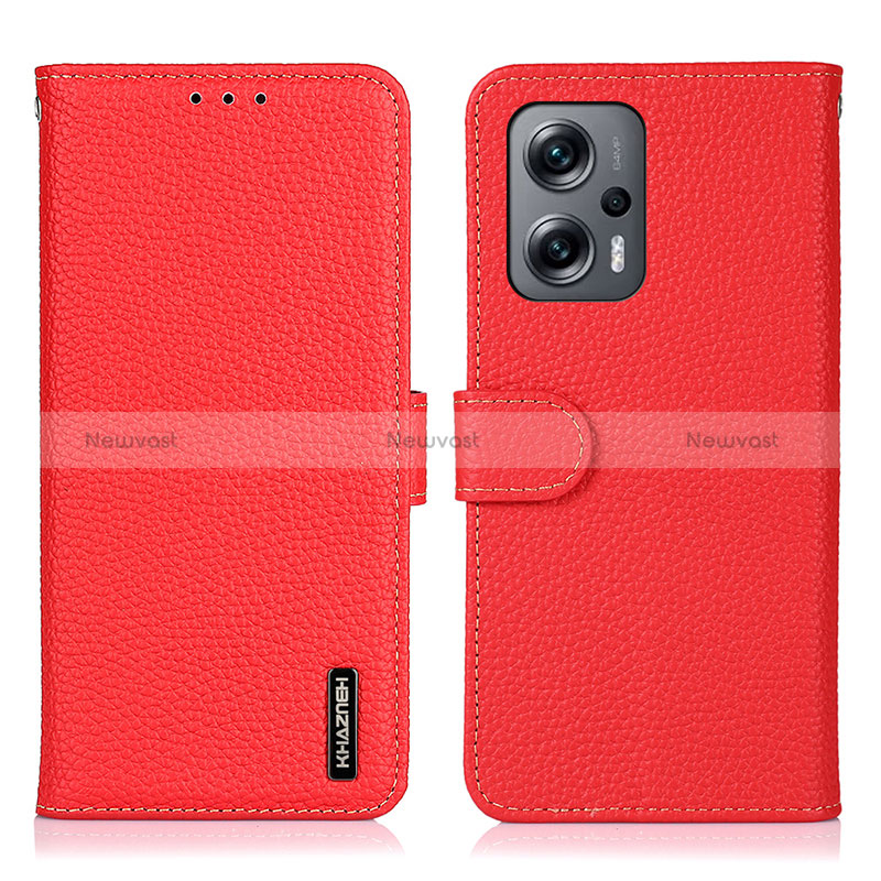 Leather Case Stands Flip Cover Holder B01H for Xiaomi Redmi Note 11T Pro+ Plus 5G