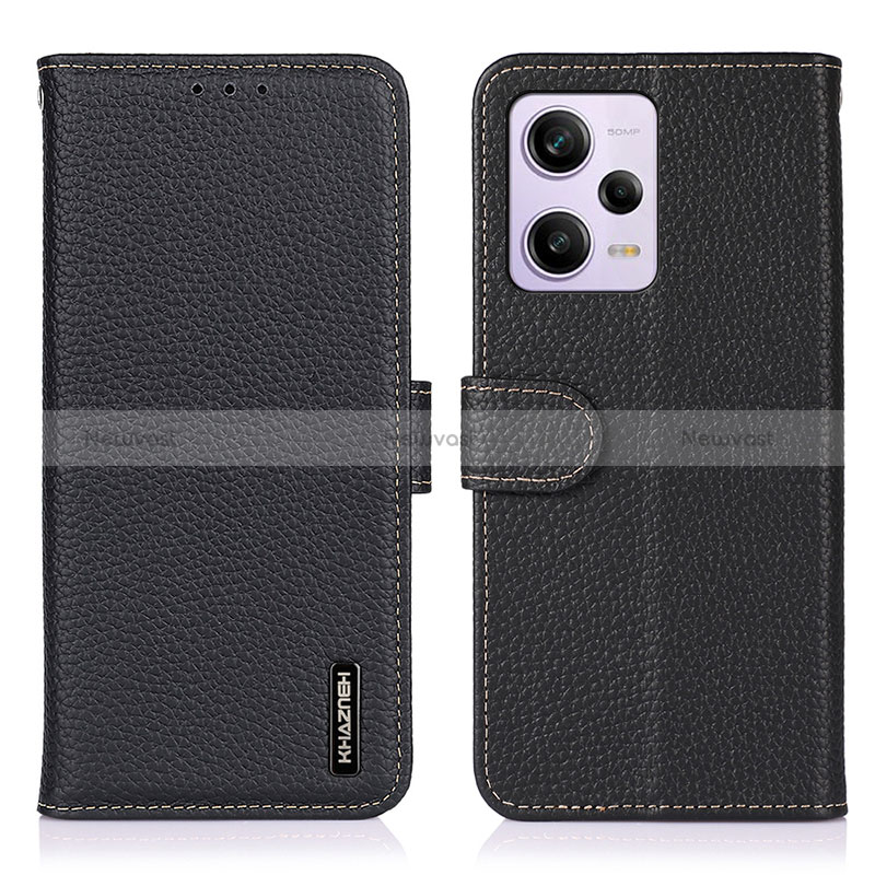 Leather Case Stands Flip Cover Holder B01H for Xiaomi Redmi Note 12 Pro 5G