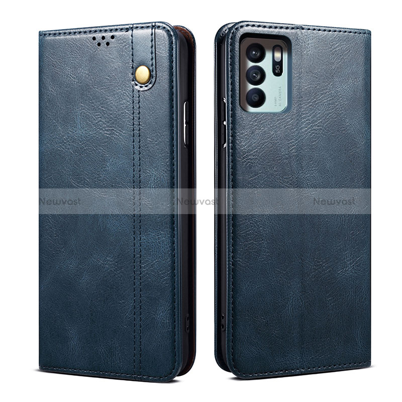 Leather Case Stands Flip Cover Holder B01S for Oppo Reno6 Z 5G