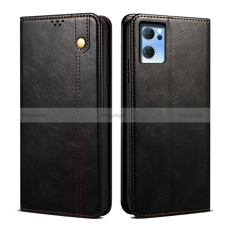 Leather Case Stands Flip Cover Holder B01S for Oppo Reno7 5G