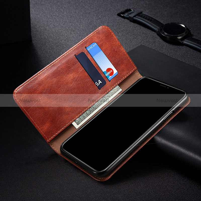 Leather Case Stands Flip Cover Holder B01S for Samsung Galaxy A12 Nacho