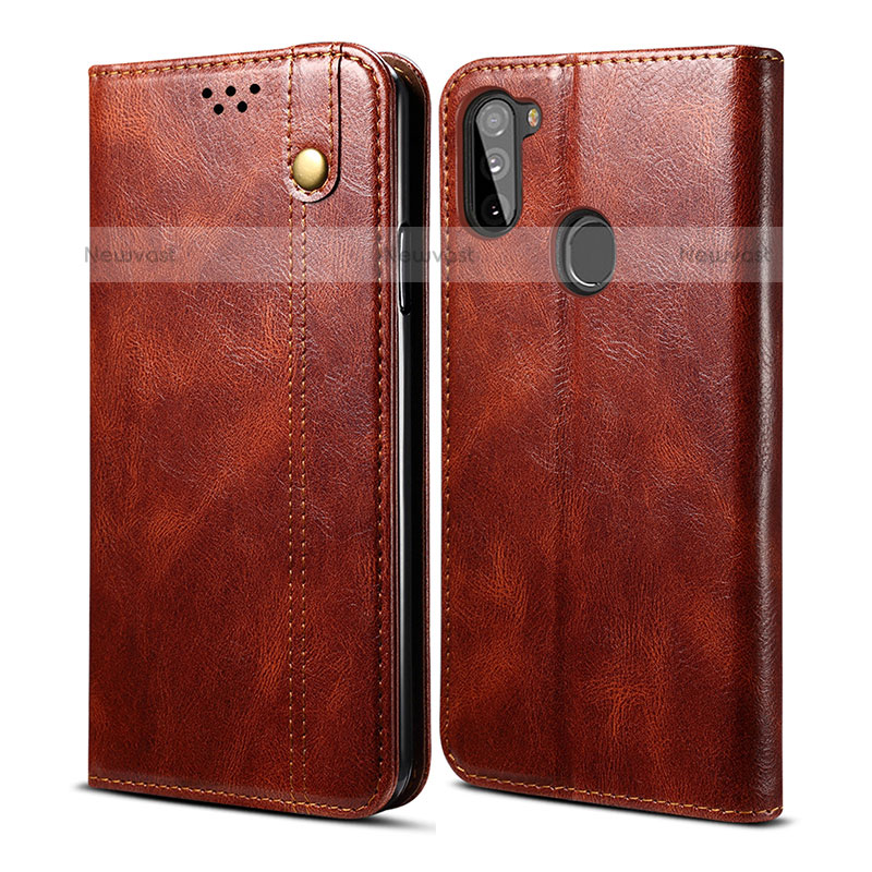 Leather Case Stands Flip Cover Holder B01S for Samsung Galaxy M11