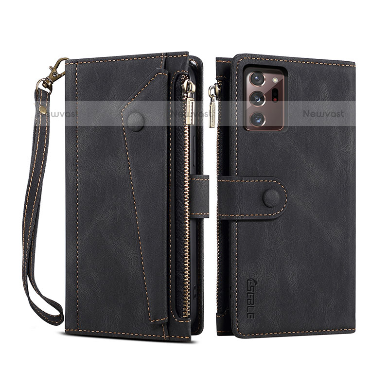 Leather Case Stands Flip Cover Holder B01S for Samsung Galaxy Note 20 Ultra 5G