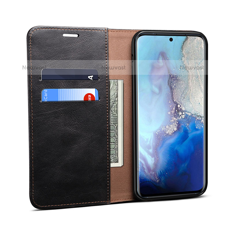 Leather Case Stands Flip Cover Holder B01S for Samsung Galaxy S20 Ultra 5G