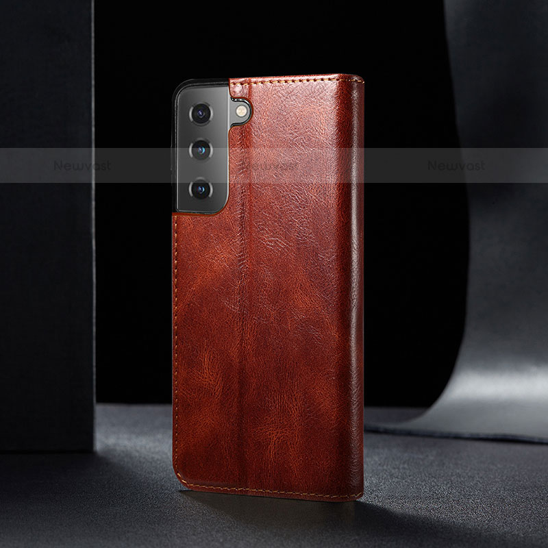 Leather Case Stands Flip Cover Holder B01S for Samsung Galaxy S21 Plus 5G