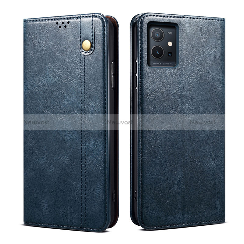 Leather Case Stands Flip Cover Holder B01S for Vivo T1 5G India