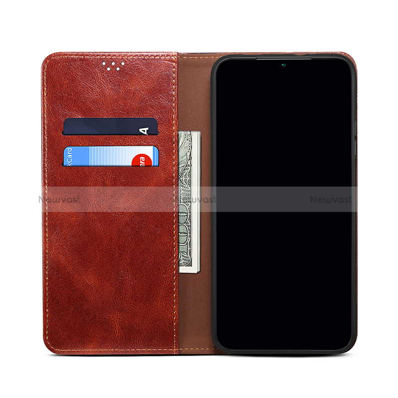 Leather Case Stands Flip Cover Holder B01S for Vivo T1 5G India