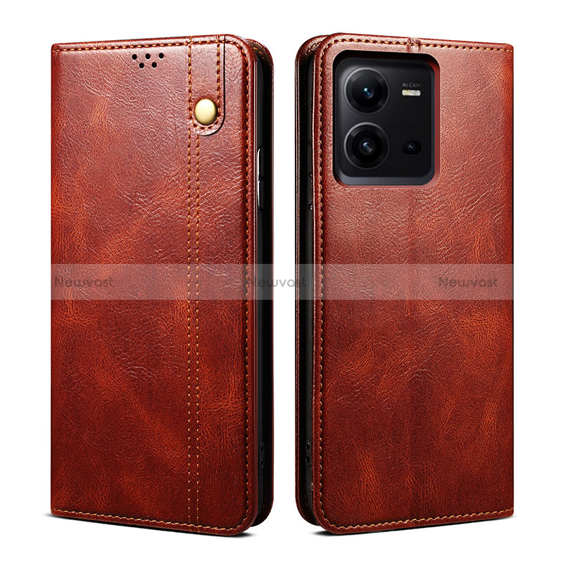 Leather Case Stands Flip Cover Holder B01S for Vivo X80 Lite 5G