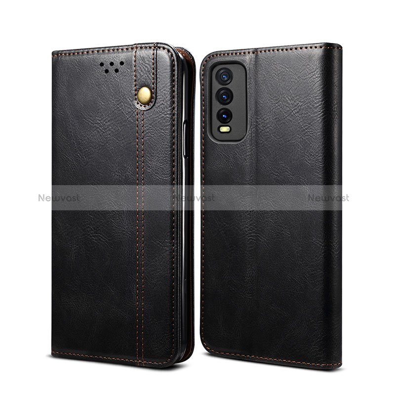 Leather Case Stands Flip Cover Holder B01S for Vivo Y11s