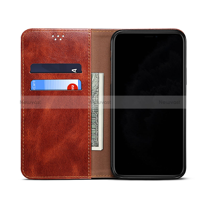 Leather Case Stands Flip Cover Holder B01S for Vivo Y11s