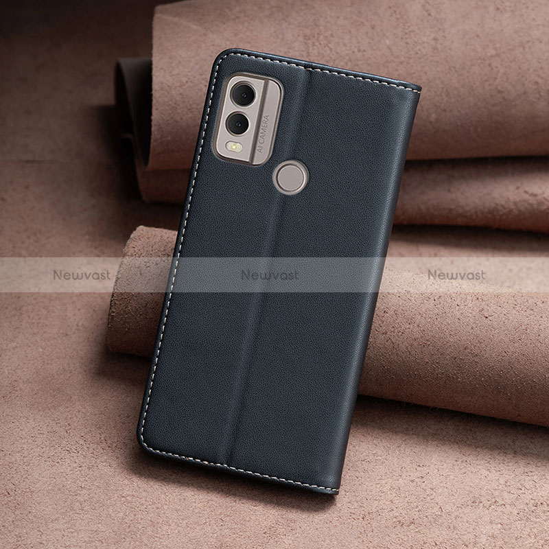 Leather Case Stands Flip Cover Holder B02F for Nokia C22