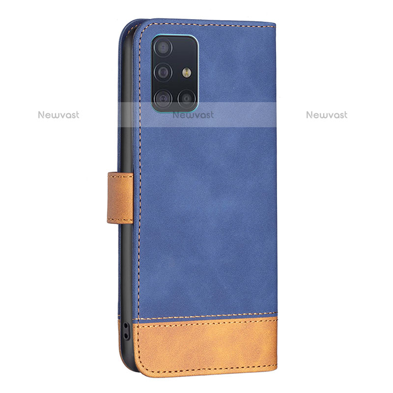 Leather Case Stands Flip Cover Holder B02F for Samsung Galaxy A51 4G