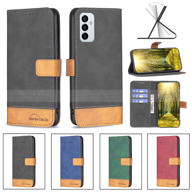 Leather Case Stands Flip Cover Holder B02F for Samsung Galaxy F23 5G