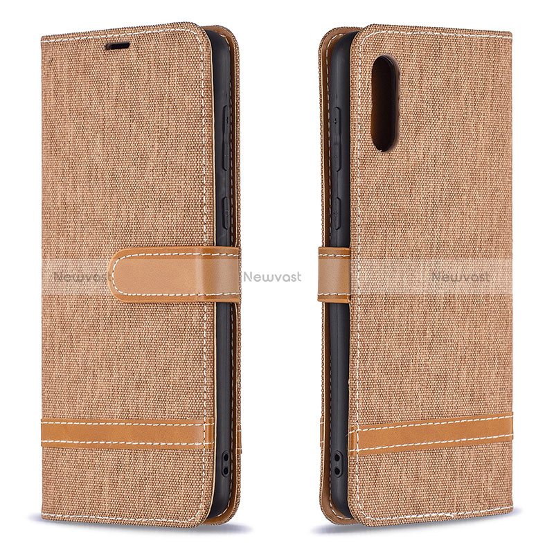 Leather Case Stands Flip Cover Holder B02F for Samsung Galaxy M02