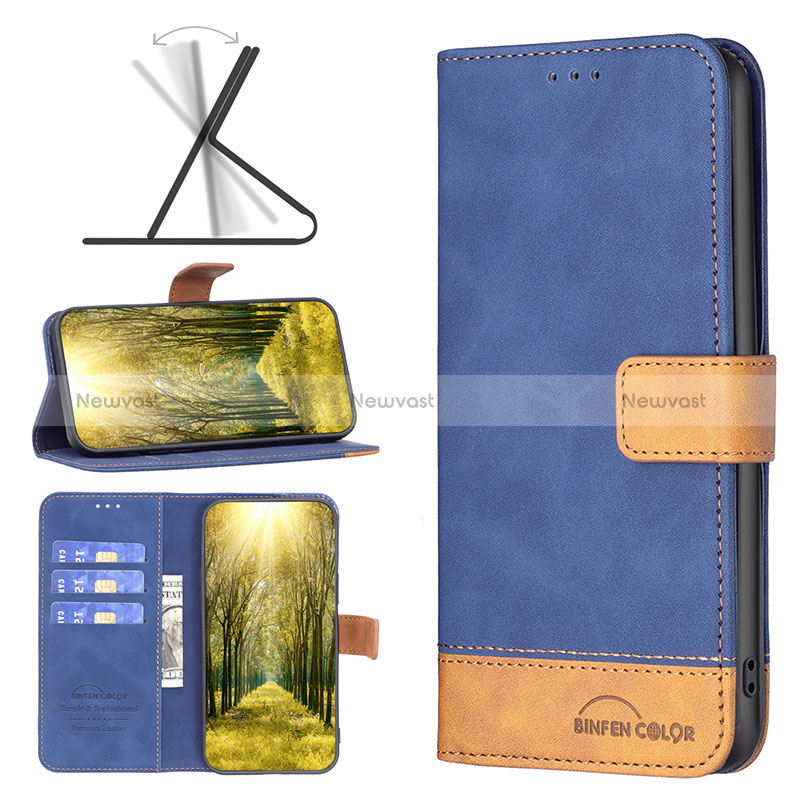 Leather Case Stands Flip Cover Holder B02F for Samsung Galaxy M04
