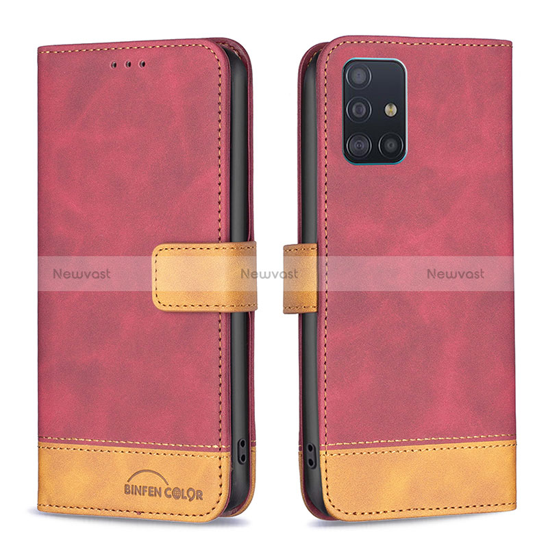 Leather Case Stands Flip Cover Holder B02F for Samsung Galaxy M40S