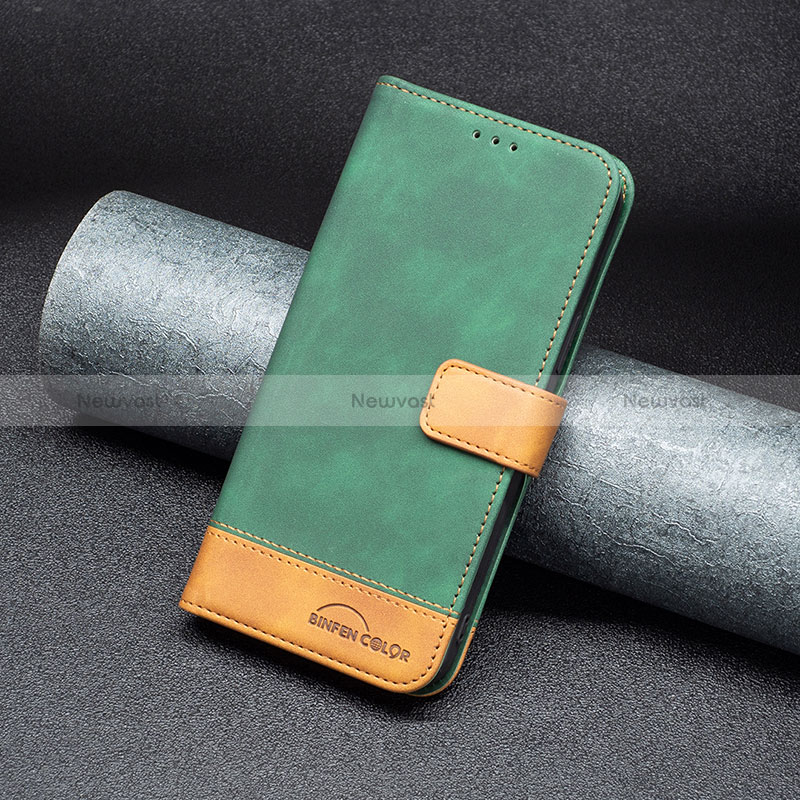 Leather Case Stands Flip Cover Holder B02F for Vivo Y11s