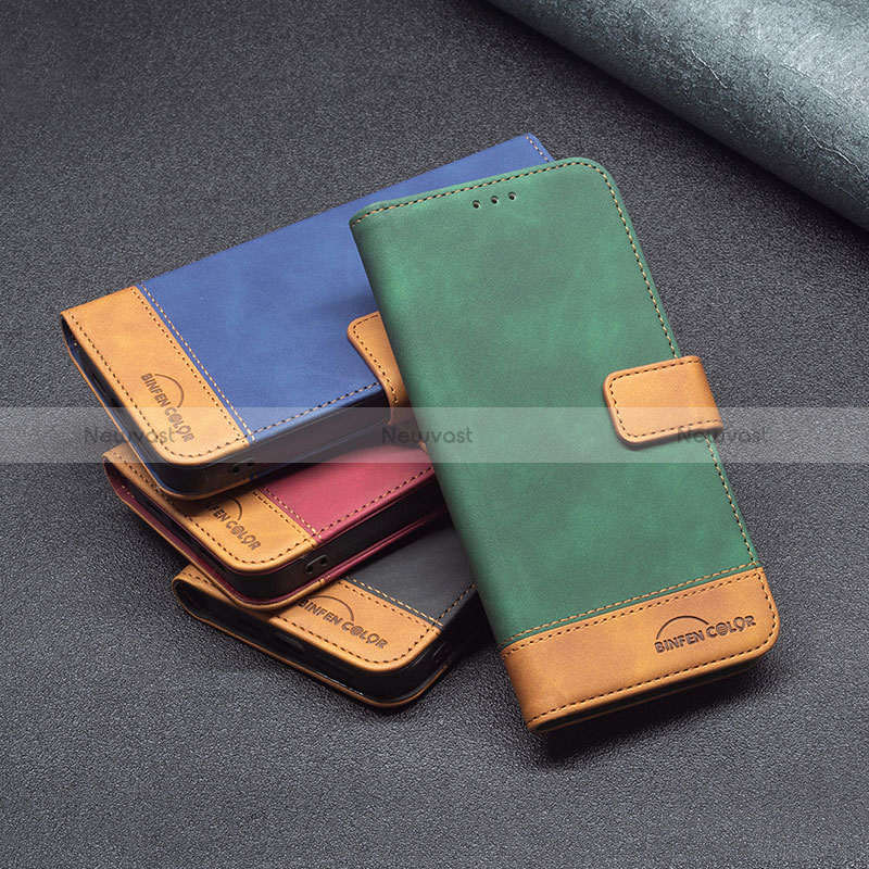 Leather Case Stands Flip Cover Holder B02F for Vivo Y20