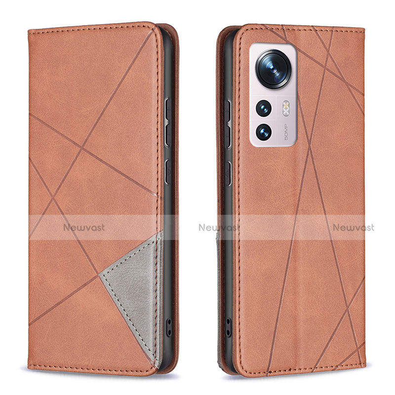 Leather Case Stands Flip Cover Holder B02F for Xiaomi Mi 12 5G