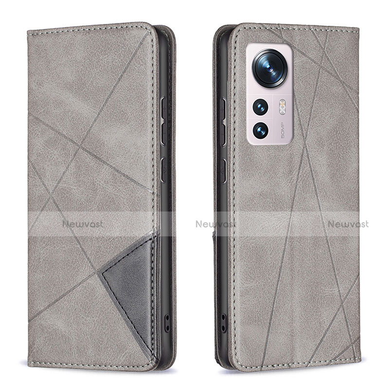 Leather Case Stands Flip Cover Holder B02F for Xiaomi Mi 12 5G