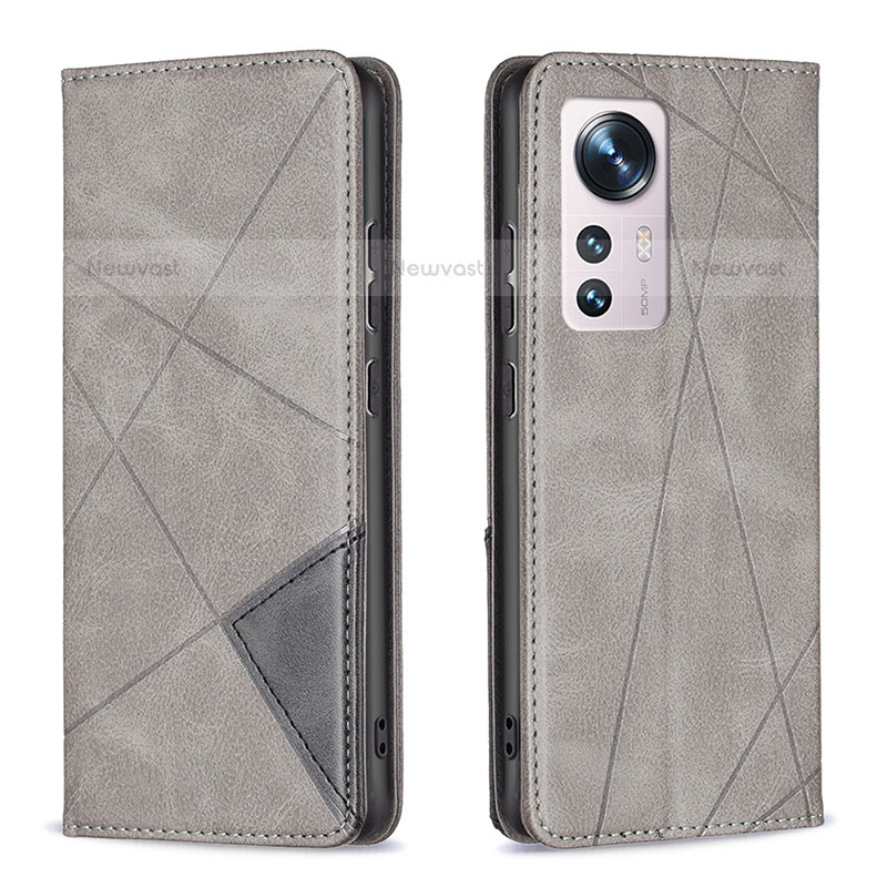 Leather Case Stands Flip Cover Holder B02F for Xiaomi Mi 12 Pro 5G