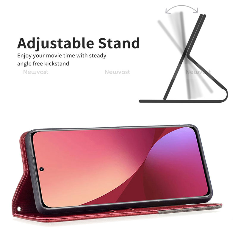 Leather Case Stands Flip Cover Holder B02F for Xiaomi Mi 12S 5G