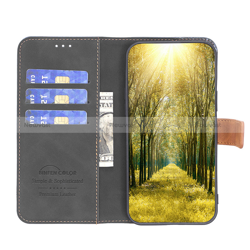 Leather Case Stands Flip Cover Holder B02F for Xiaomi Redmi 10 Prime Plus 5G