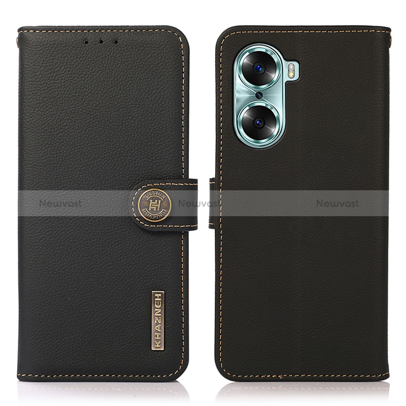 Leather Case Stands Flip Cover Holder B02H for Huawei Honor 60 Pro 5G